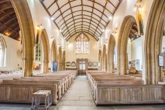Tenby, St Mary's Church, Looking east down the nave