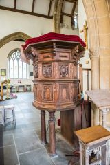 Tenby, St Mary's Church, The beautifully carved 1637 pulpit
