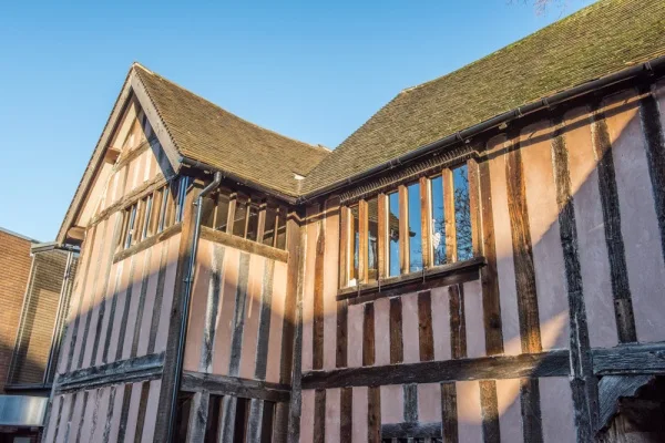 The south facade and gable