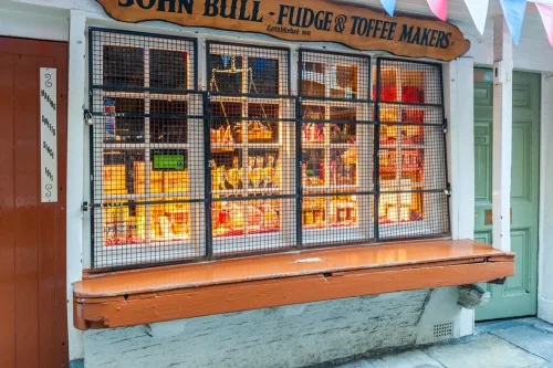 A medieval shop window in the Shambles