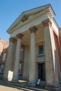 The neo-classical portico