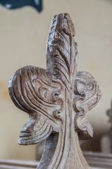 Early 17th century poppyhead bench end
