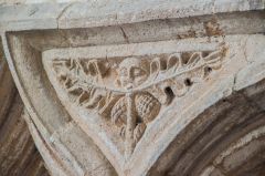 Another Green Man figure on the sedilia canopy