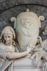 Detail of the John and Emily Henniker monument