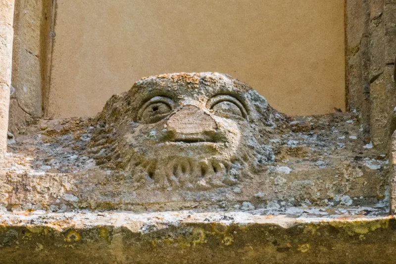 Green Man carving over the south porch