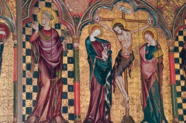 The Crucifixion, from the Thornham Parva Retable
