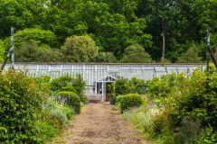 The walled garden and restored glasshouse