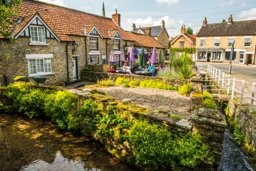 Thornton Beck runs through the village