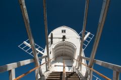 Looking straight up the ladder