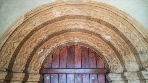 The west doorway arch