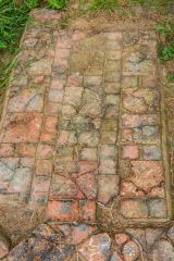 A large area of medieval floor tiles