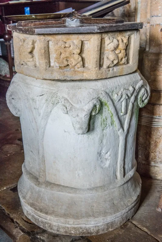 The unusual Roman altar/font