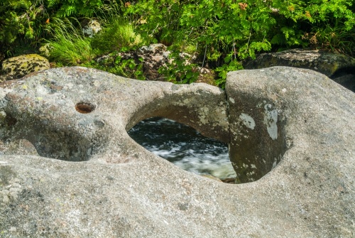 Climbing up the stone