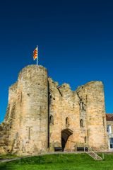 The impressive medieval gatehouse