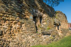 The castle wall, facing the river