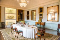 Tjhe Dining Room, laid for Admiral Nelson's visit