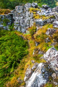 Inside the broch wall