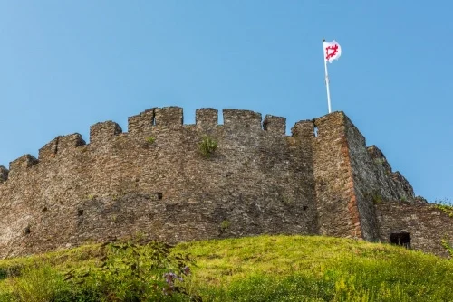 The stone keep from Castle Street