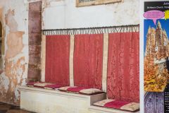 The medieval sedilia (clergy seat)