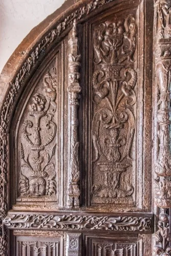 The 16th-century carved door