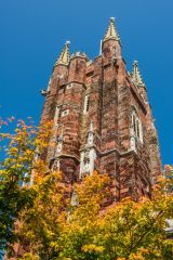 The 15th-century west tower
