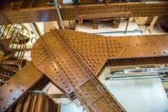 Victorian iron girders inside the north tower