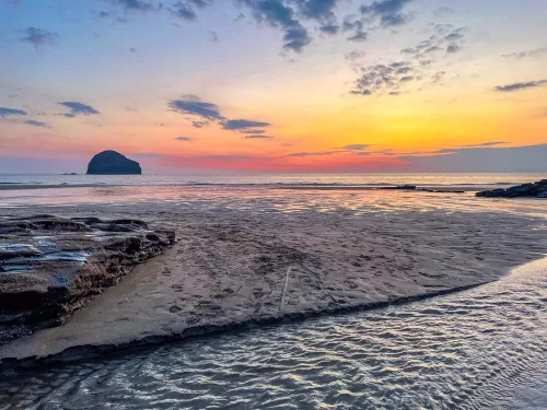 Last light on the beach