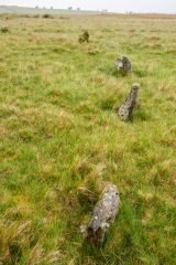 Looking along the line of the large circle