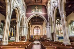 Looking east down the nave