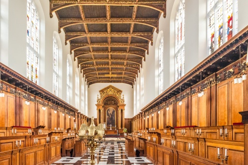 The chapel interior