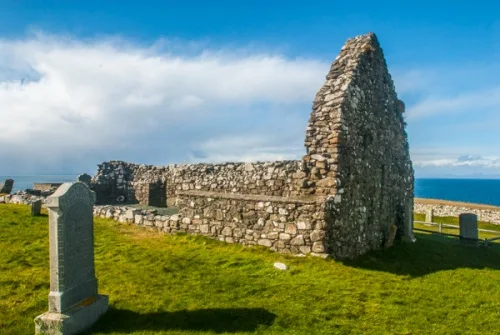 The ruined church at Trumpan, Waternish