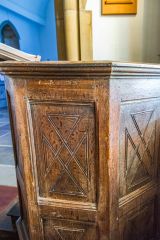 Jacobean panels on the pulpit