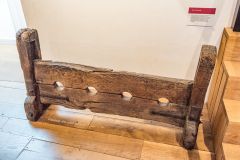 A set of medieval city stocks