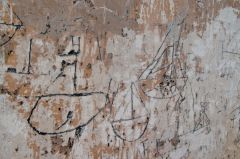 18th century children's graffiti of ships