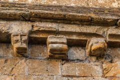Grotesque carvings, tower wall