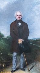 Portrait of William Gibbs on the staircase landing 