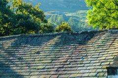 The rippling slate roof