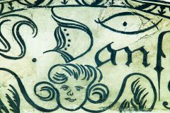 Closeup of the Danson inscription