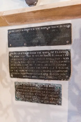 Tudor brasses to the Slaughter family