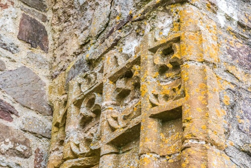 14th-century tracery on the tower arch