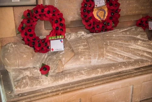 14th-century effigy of a knight