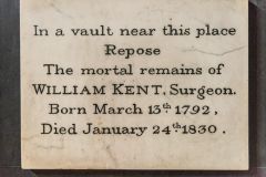 William Kent memorial plaque, 1830