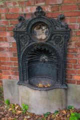 The cast-iron 19th-century drinking fountain
