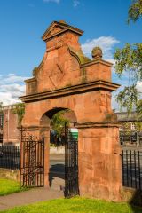 The arch from within the burial ground