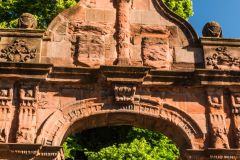 The east facade of the arch
