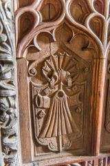 The restored 16th century screen base