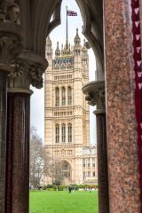 Victoria Tower through the Buxton Memorial