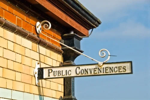 The Victorian Toilets sign