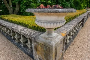 The rear garden terrace