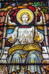 Richly coloured Victorian stained glass